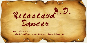 Miloslava Dancer vizit kartica